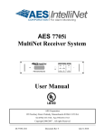 AES 7705i MultiNet Receiver System User Manual