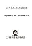 GSK 218M CNC System – Programming And Operation