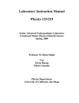 Laboratory Instruction Manual Physics 133/219