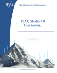 PEAKS Studio Manual 4.0 - Bioinformatics Solutions Inc.