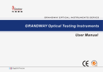 GRANDWAY Optical Testing Instruments User Manual