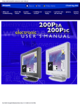 Philips 200P3A/200P3C Electronic User`s Manual