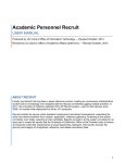 Academic Personnel Recruit - Academic Affairs