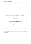 RALINK AP SDK 4.2.0.0 User`s Manual