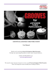 GROOVES for JAPANESE TAIKO PERCUSSION User Manual