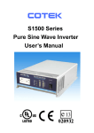 S1500 Series Pure Sine Wave Inverter User`s Manual