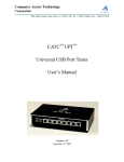 CATC USB Port Tester User`s Manual
