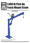 1,000 lb Pick-Up Truck Mount Crane