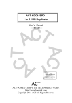 ACT-HDC15SPD 1 to 5 HDD Duplicator User`s Manual