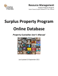 User Manual For Property Custodians