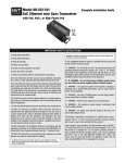 Model NV-EC1701 EoC Ethernet over Coax