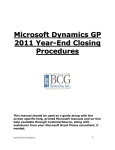 Year End Closing Procedures