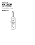 User`s Guide Pinless Moisture Meter Model MO257