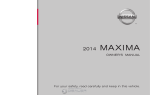 2014 Nissan Maxima | Owner`s Manual | Nissan - Dealer e