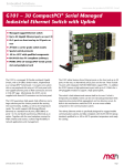 G101 – 3U CompactPCI® Serial Managed Industrial Ethernet Switch