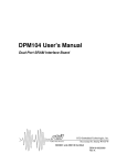 DPM104 User`s Manual