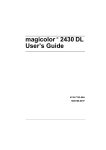 magicolor 2430 DL User`s Guide - Printers