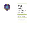 DNBL portal – Site User`s manual