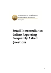 Retail Intermediaries Online Reporting Frequently Asked Questions