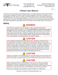 irPistol User Manual Safety WARNING CAUTION