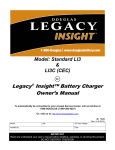 Legacy® Insight™ Battery Charger Owner`s Manual