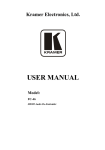 USER MANUAL - Kramer Electronics