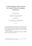 A Development Environment for Large Natural Language Grammars