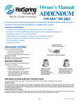 Addendum #1 (Aria model) - Willow Park Pools & Spas