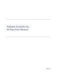 Valhalla Scientific Inc. G6 Duo User Manual