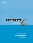 Eudora Email 6.1 New Features Manual for Windows