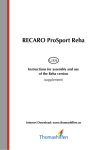 Recaro ProSport Reha Car Seat-Supplement