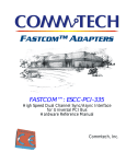 FASTCOM™: ESCC-PCI-335 HARDWARE MANUAL