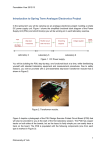 Introduction to Spring Term Analogue Electronics Project