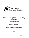 FPD to Serdes (UR) Translator Chip DS99R421