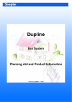 Dupline Bus System Planning Aid and Product Information