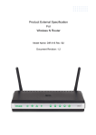 Product External Specification For Wireless N Router - MA