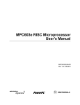 MPC603e RISC Microprocessor User`s Manual