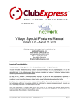 Village Special Features Manual