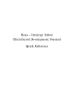 Hozo – Ontology Editor (Distributed Development Version) Quick