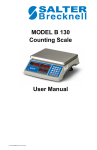 MODEL B 130 Counting Scale User Manual