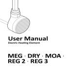 User Manual MEG · DRY · MOA · REG 2 · REG 3