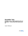 Quantifiler Kits User`s Manual (PN 4344790F)