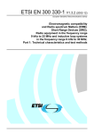 EN 300 330-1 - V1.3.2 - Electromagnetic compatibility and