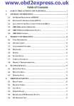 Table of Contents - Car OBD2 Tools global supplier