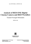 Analysis of RED ONE Digital Cinema Camera and RED