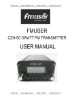CZE-5C / CZH-5C 5W FM transmitter User Manual