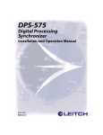 DPS-575 Digital Processing Synchronizer Installation