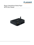 Planar ContentSmart Media Player MP70 User Manual