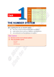 THE NUMBER SYSTEM