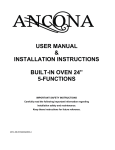 USER MANUAL & INSTALLATION INSTRUCTIONS